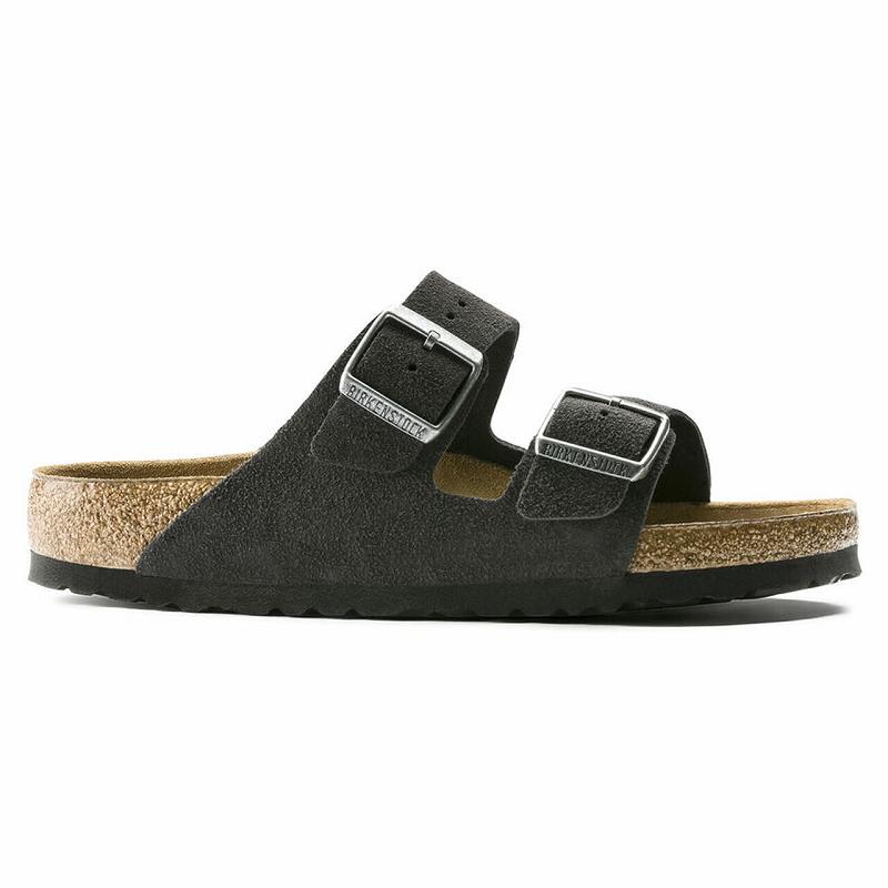 Arizona Birkenstock Soft Footbed Velvet Grey Semisove Panske Siva | SK 320TCE